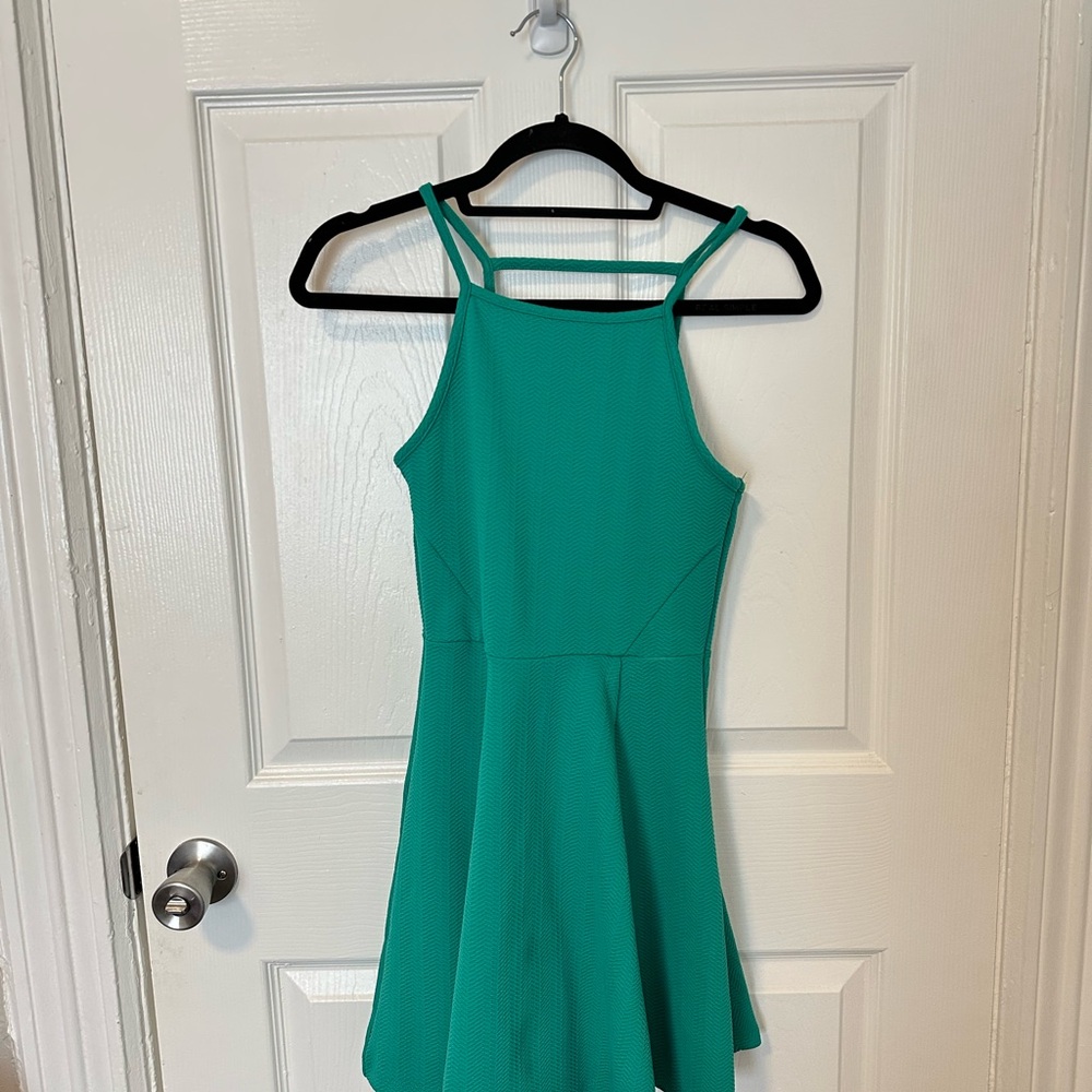 Green Halter Neck Dress